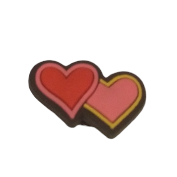 Red And Pink Valentine's Heart Shoe Charm - Picture 1 of 2